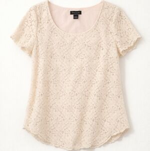 Talula Lace Overlay Blouse – Aritzia | XS | Cream.